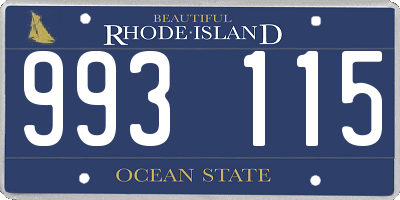 RI license plate 993115