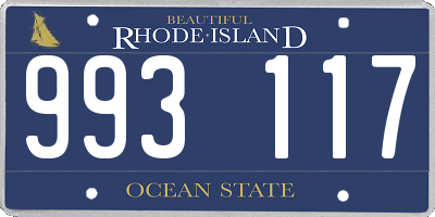 RI license plate 993117