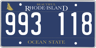 RI license plate 993118