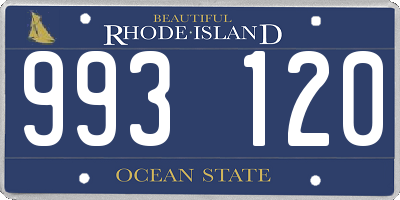 RI license plate 993120