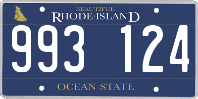 RI license plate 993124