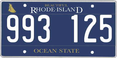 RI license plate 993125