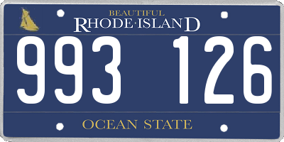 RI license plate 993126