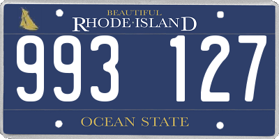 RI license plate 993127