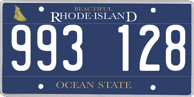 RI license plate 993128