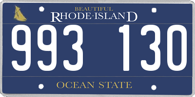 RI license plate 993130