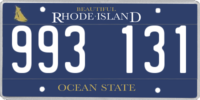 RI license plate 993131