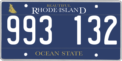 RI license plate 993132