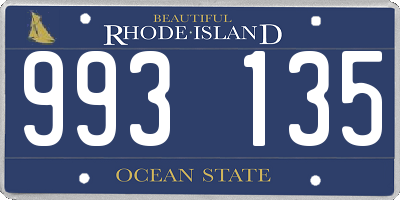 RI license plate 993135