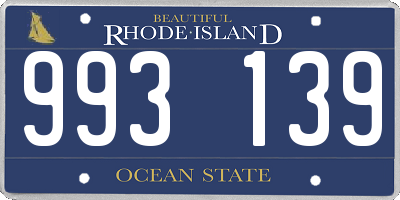 RI license plate 993139