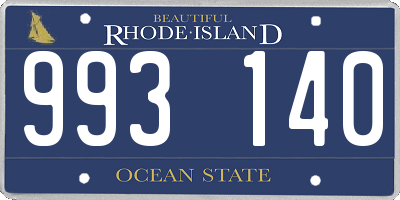 RI license plate 993140