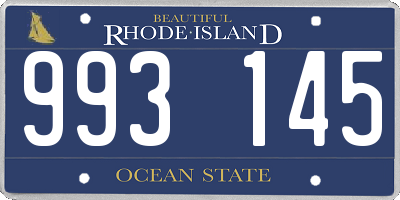 RI license plate 993145