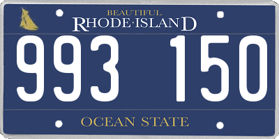 RI license plate 993150