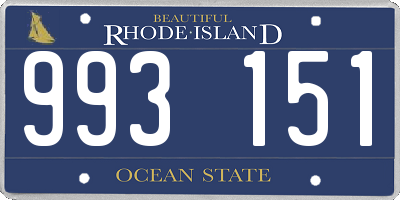 RI license plate 993151