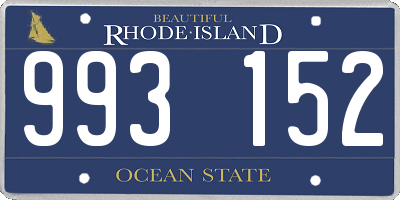 RI license plate 993152