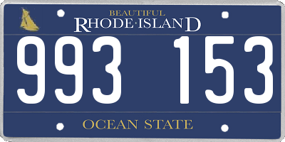 RI license plate 993153