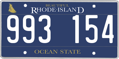 RI license plate 993154