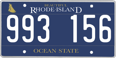 RI license plate 993156