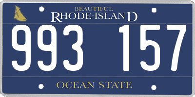 RI license plate 993157