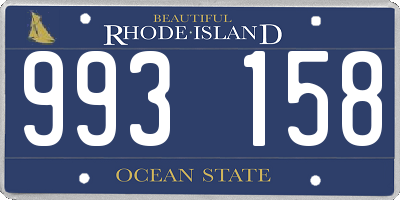 RI license plate 993158