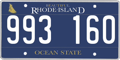 RI license plate 993160