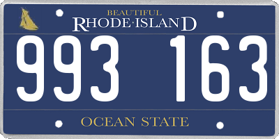 RI license plate 993163