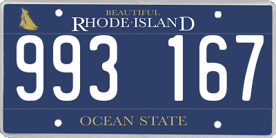 RI license plate 993167