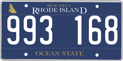 RI license plate 993168