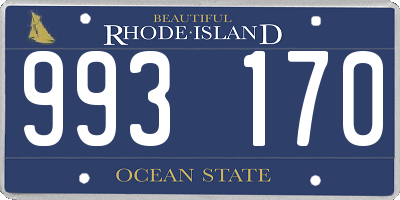 RI license plate 993170