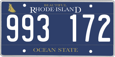 RI license plate 993172