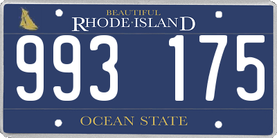 RI license plate 993175