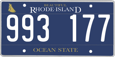 RI license plate 993177