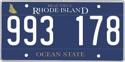 RI license plate 993178