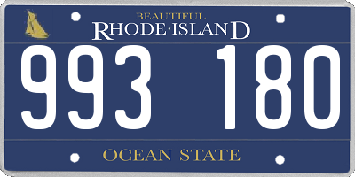 RI license plate 993180