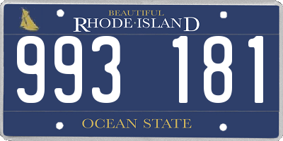 RI license plate 993181