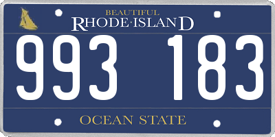 RI license plate 993183