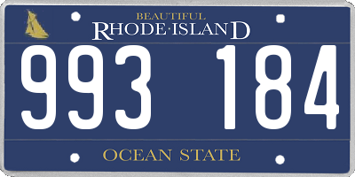 RI license plate 993184