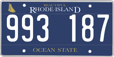 RI license plate 993187