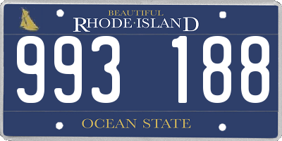 RI license plate 993188