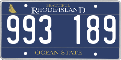 RI license plate 993189