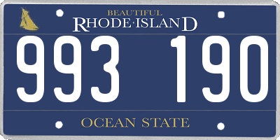 RI license plate 993190