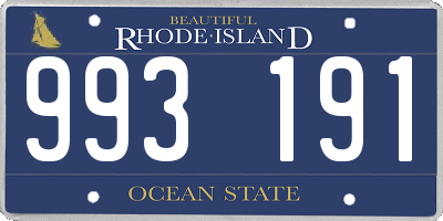 RI license plate 993191