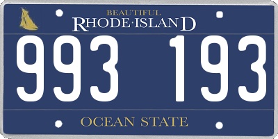 RI license plate 993193