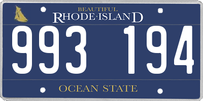 RI license plate 993194