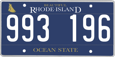 RI license plate 993196