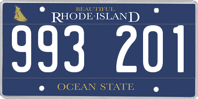 RI license plate 993201