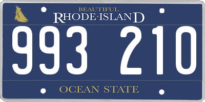 RI license plate 993210