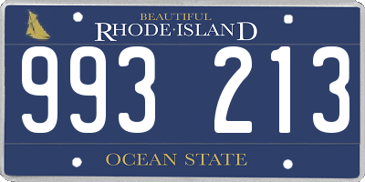 RI license plate 993213