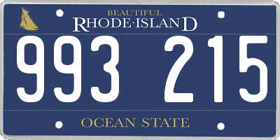 RI license plate 993215