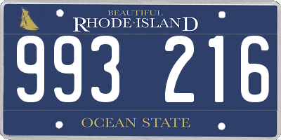 RI license plate 993216